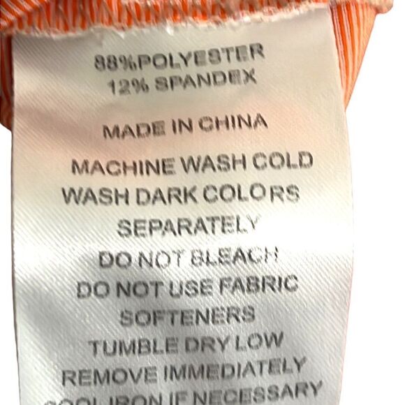 Golf Polo Shirt Men’s Size XL FootJoy Short Sleeve Orange Striped Polyester - Picture 9 of 9